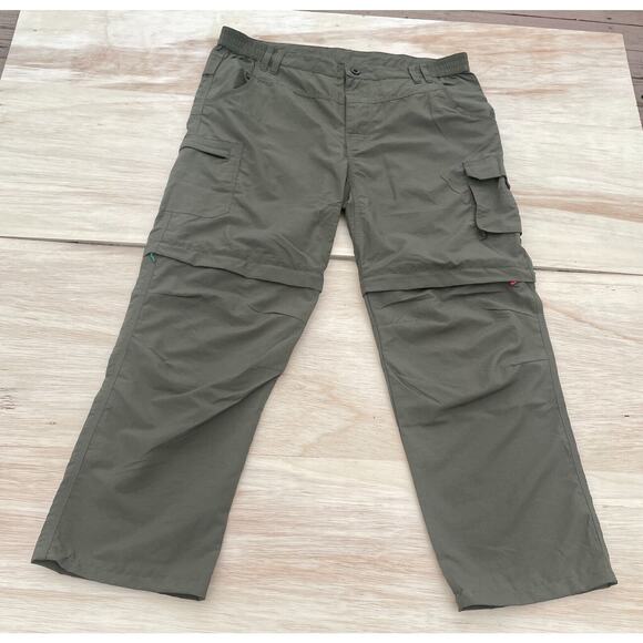 Uniqlo Cargo Pants Mens Nylon Zip Pockets light green Size US XL‎ - Picture 3 of 6